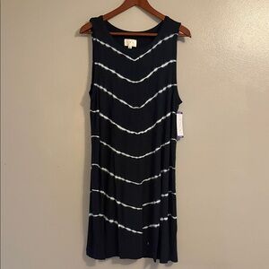 Thread & Supply Black and White Tie-Dye Midi Dress